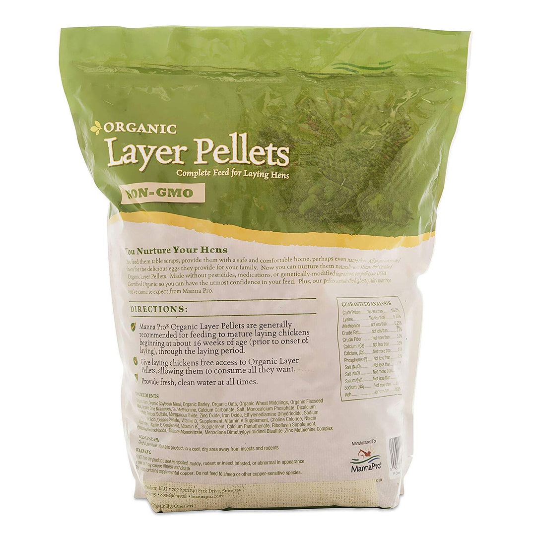Layer Pellets for Chickens | Non-GMO & Organic High Protein Feed for Laying Hens | 10 Pounds