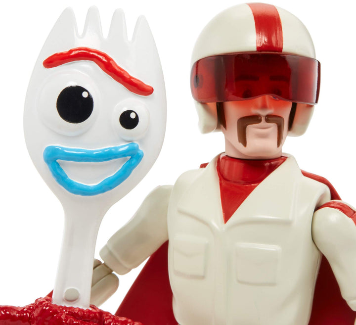 Disney Pixar Toy Story 4 Storytelling 2-Pack with 3nin Tall Forky and 5.9 in Tall Duke Caboom Posable Figures