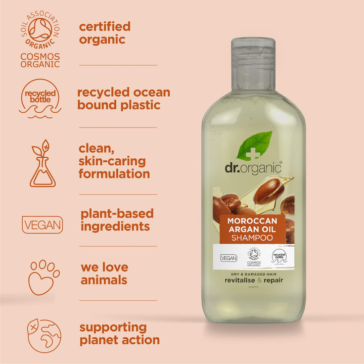 Organic Doctor Moroccan Argan Oil, Shampoo, 9 Fluid Ounce
