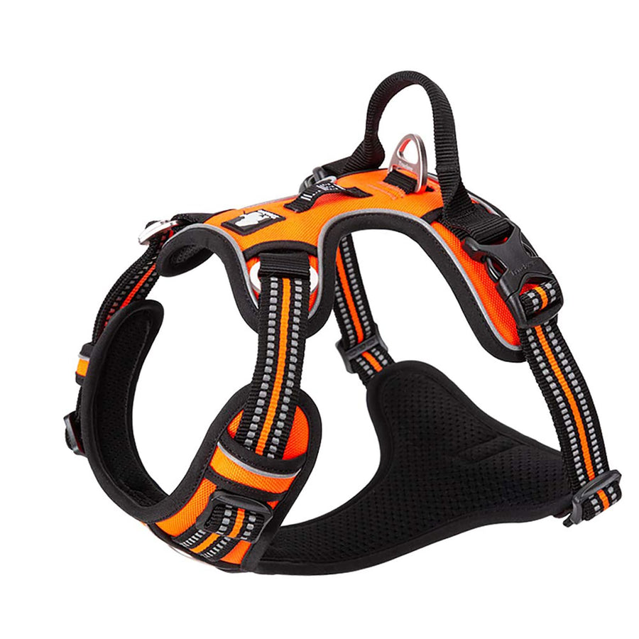 Dog Harness No Pull Nylon Reflective Pet Harness Adjustable Comfortable Control Step-in Brilliant Colors Truelove TLH56512