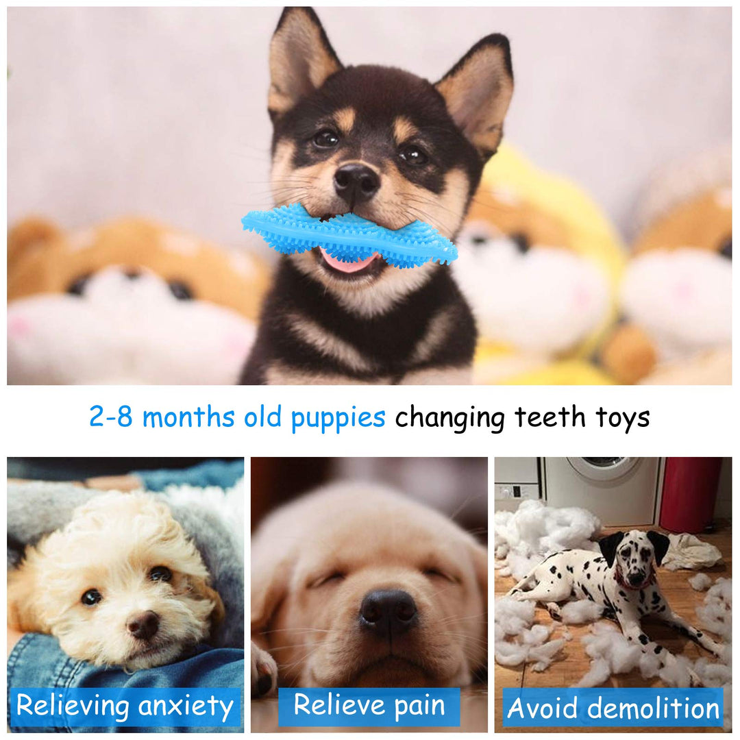 3 Pack Puppy Chew Toys for Teething Puppies, Puppy Teething Toys, 360° Clean Pet Teeth & Soothe Pain of Teeth Growing, Puppy Toys Small Dogs & Medium Dog Suitable - Up to 18 lbs