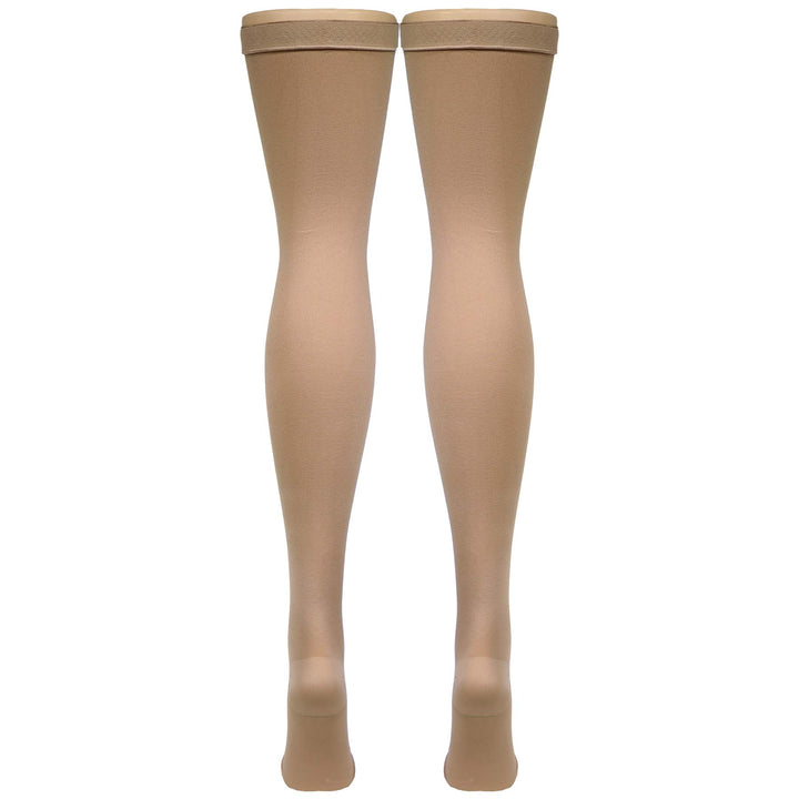 Truform Open Toe, Thigh Length, 18mmHg Anti-Embolism Stockings, Beige, Large