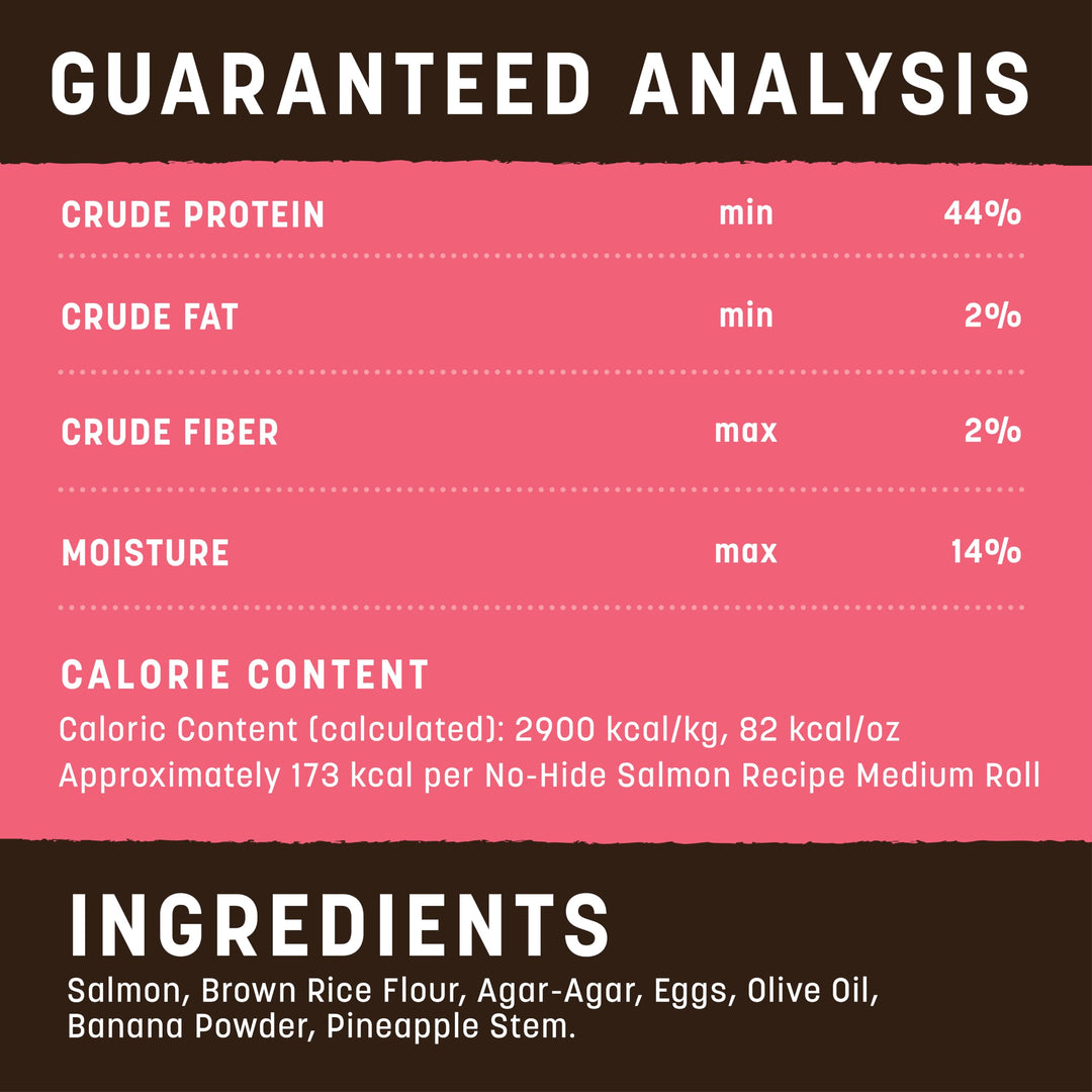 No Hide Medium Salmon Flavored Natural Rawhide Free Dog Chews Long Lasting Chew Sticks | Treats for Large Dogs | Great for Aggressive Chewers (3 Pack)