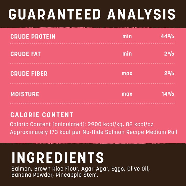 No Hide Medium Salmon Flavored Natural Rawhide Free Dog Chews Long Lasting Chew Sticks | Treats for Large Dogs | Great for Aggressive Chewers (3 Pack)