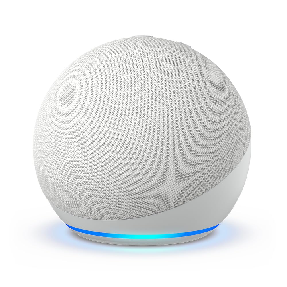 Echo Dot (newest model), Vibrant sounding Alexa speaker, Great for bedrooms, dining rooms and offices, Glacier White