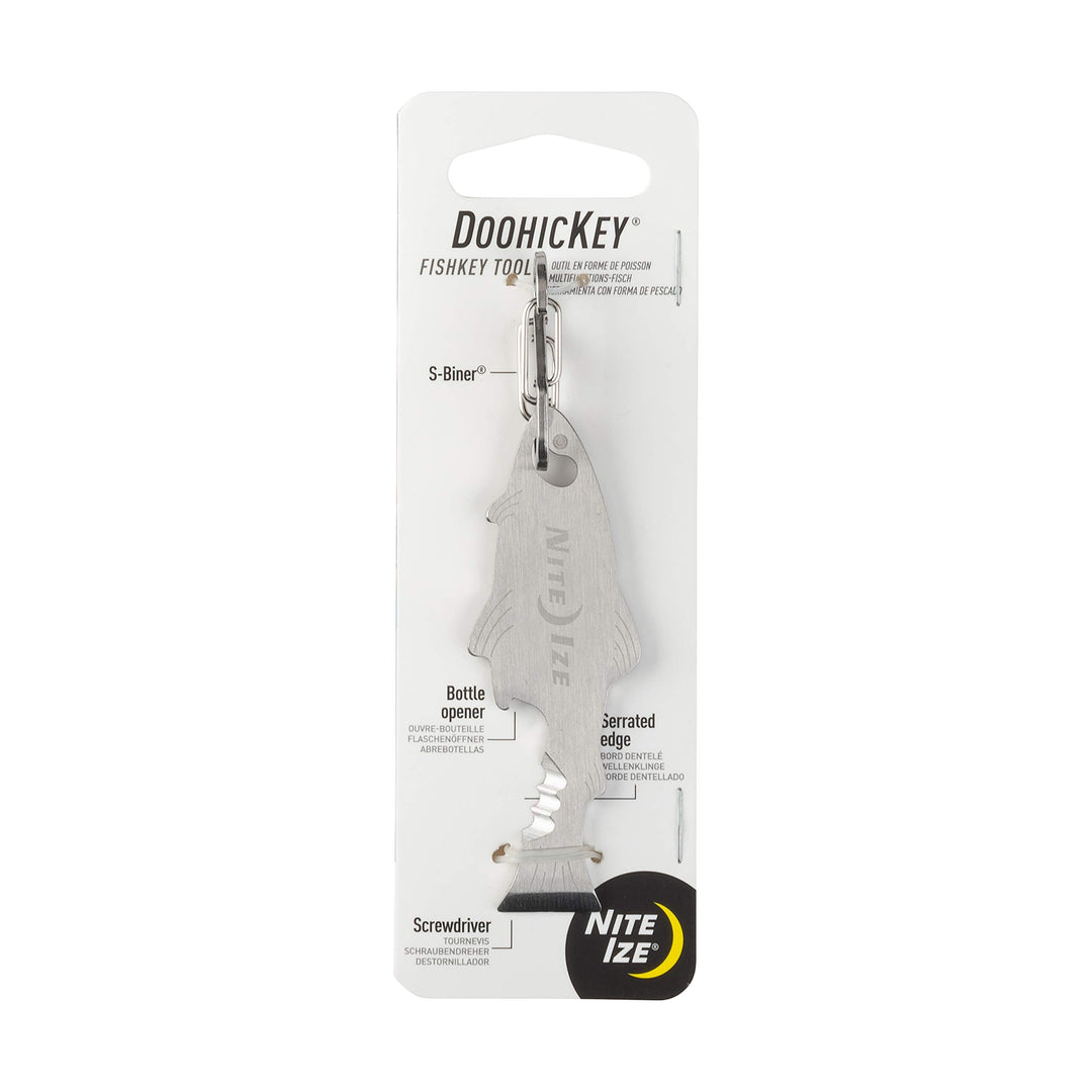 DoohicKey FishKey Key Tool Keychain Multi-Tool, Stainless, 1-Pack