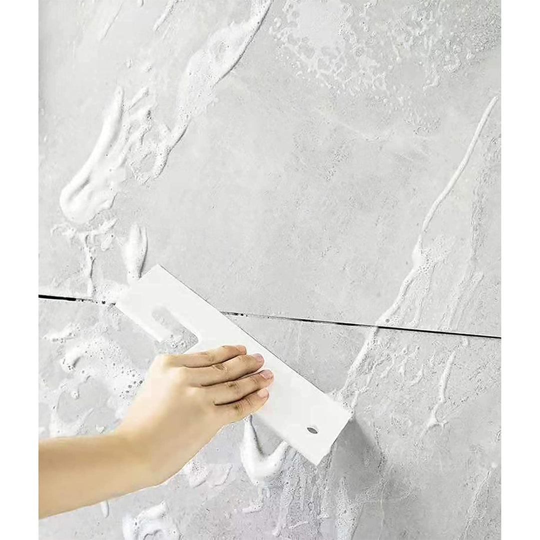 Glass Wiper Countertop Wiper Window Squeegee Water Blade Rubber Bathroom Squeegee Wall Wiper Scraper(White)