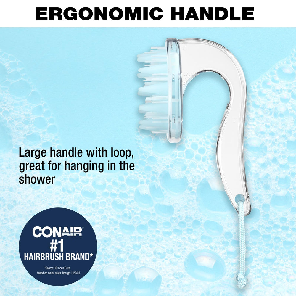 Detangle & Go Shower Massage Hair Brush with Light Blue Silicone and Detangling Bristles, 1 Count