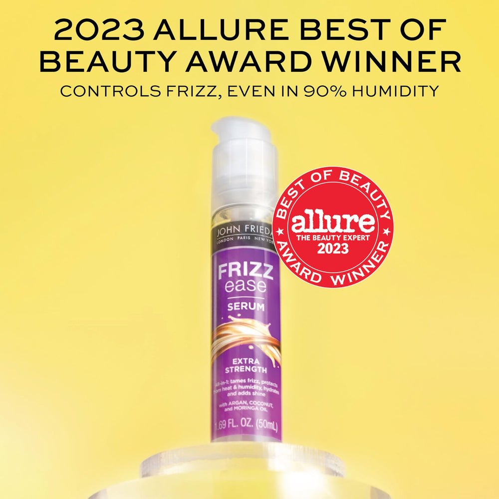 Frizz Ease Extra Strength Hair Serum, Nourishing Hair Oil for Frizz Control, Heat Protectant with Argan & Coconut Oils, 1.69 fl oz