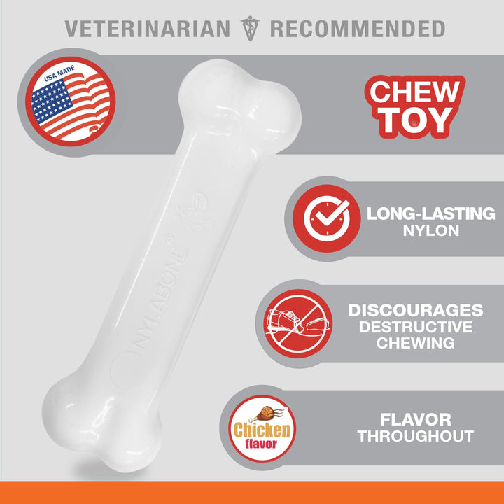 Original Bone Power Chew Toy for Dogs, Durable Dog Toys for Aggressive Chewers, Basted Blast Bacon & Chicken Flavor, Medium - Up to 35 lbs, 2 Pack