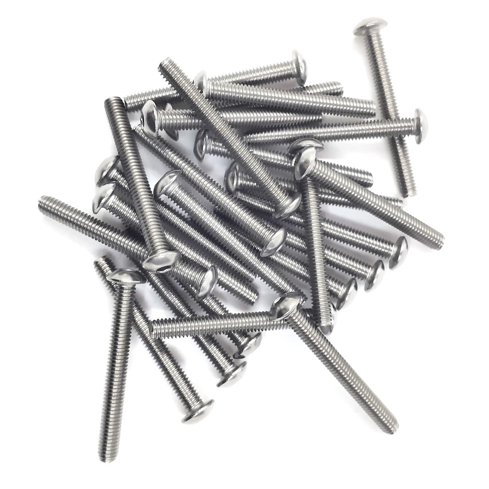 ZAYI M4-0.7 x 35mm Button Head Socket Cap Screws, Allen Socket Drive, 304 Stainless Steel, Full Thread, Bright Finish,Metric Thread Hex Socket Bolt Fastener 25PCS