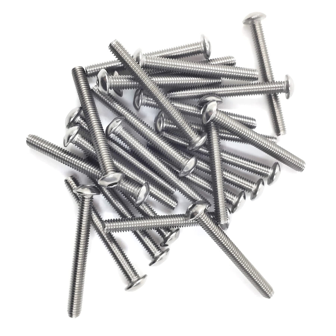 ZAYI M4-0.7 x 35mm Button Head Socket Cap Screws, Allen Socket Drive, 304 Stainless Steel, Full Thread, Bright Finish,Metric Thread Hex Socket Bolt Fastener 25PCS