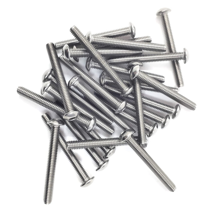 ZAYI M4-0.7 x 35mm Button Head Socket Cap Screws, Allen Socket Drive, 304 Stainless Steel, Full Thread, Bright Finish,Metric Thread Hex Socket Bolt Fastener 25PCS