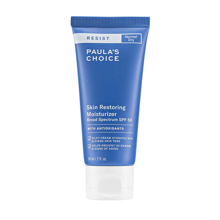 RESIST Skin Restoring Moisturizer SPF 50, UVA & UVB Protection, Shea Butter & Niacinamide, Anti-Aging Sunscreen for Dry Skin, 2 Ounce