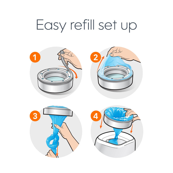 Bags Refills 270 (Pack of 8) Clean Laundry Scent | Diaper Pail Refills with Max Odor Lock | Holds up to 2160 Newborn Diapers