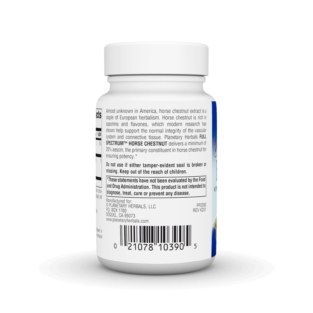 Full Spectrum Horse Chestnut Tablets, White Bottle 60 Count (Pack of 1)