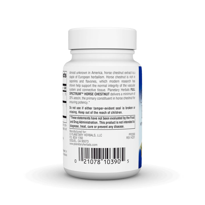 Full Spectrum Horse Chestnut Tablets, White Bottle 60 Count (Pack of 1)
