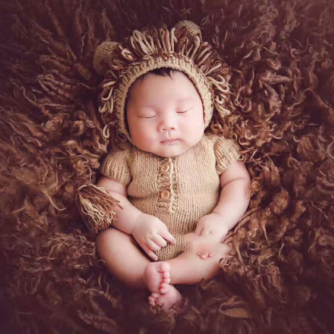 Newborn Photography Prop, Baby Props Outfit Handmade Costume Baby Boy Photo Shoot Crochet Hat/Pants/Cover Diaper for Infant Boy Girl Princess Twins