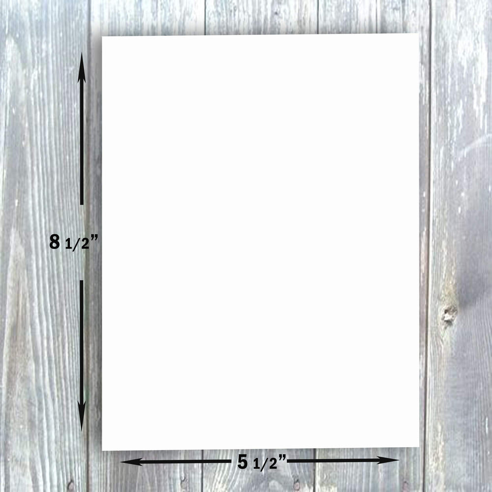 Bright White Cardstock Cards: 100-Pack 5 1/2 x 8 1/2 (Half Sheet Size) Printable Blank Cards Set| 80lb Cover| Make Your Own Invitation/Greeting Cards (100 Pack) Bright