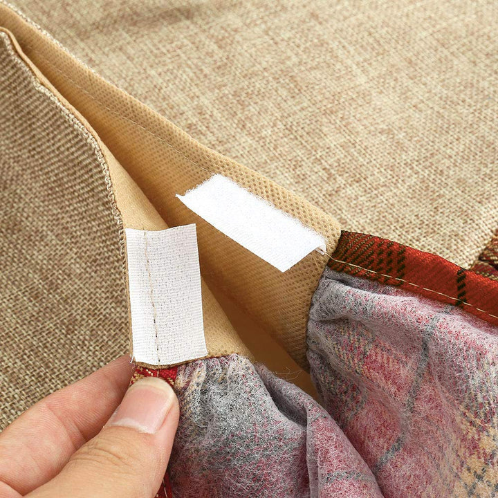 Burlap Tree Skirt for Christmas Rustic Large Country Natural Brown Skirts & Red Plaid Trim Farmhouse Xmas Holiday Decorations 30 Inch Round Diameter