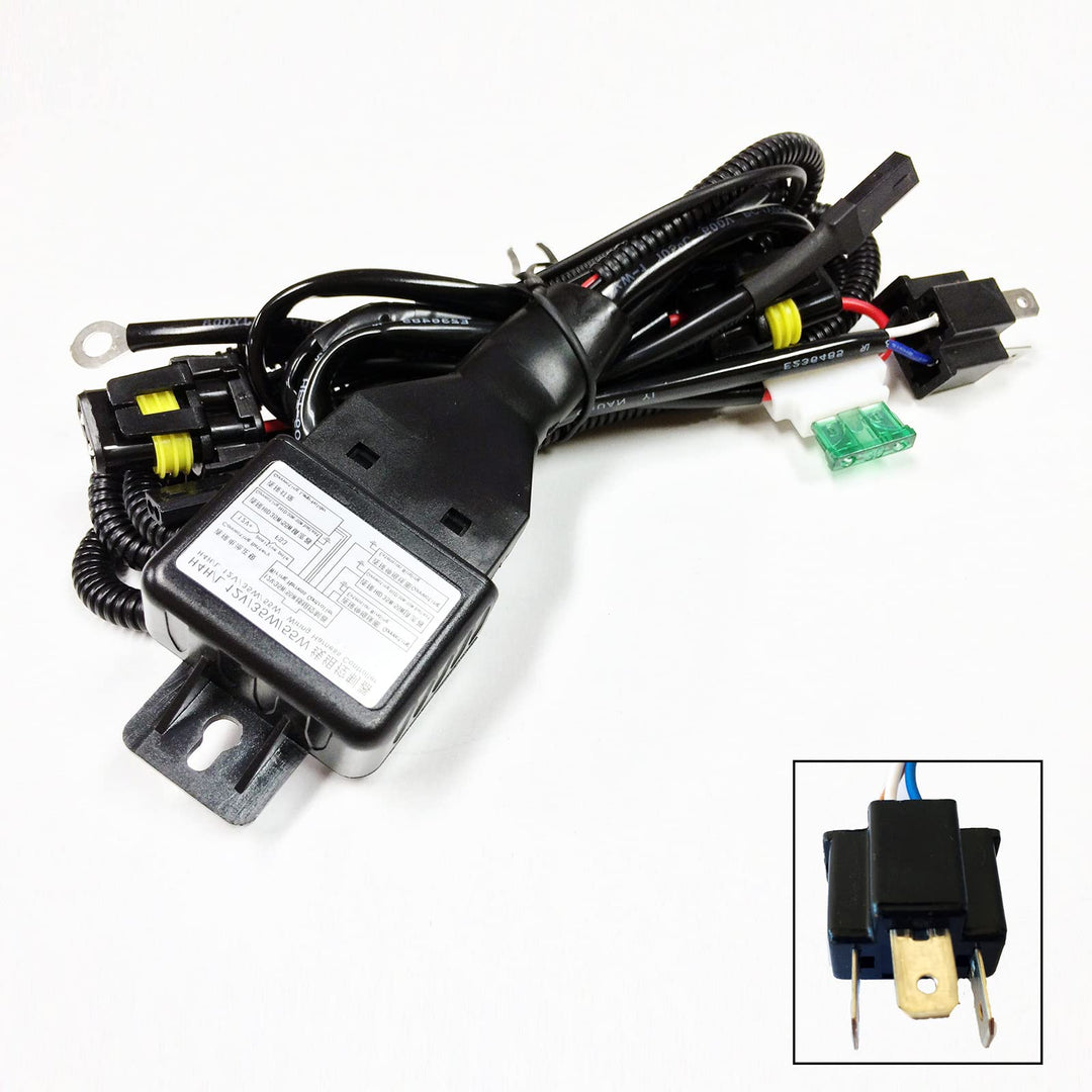 HID Relay Harness H4 (9003 HB2) 12V 35W/55W Bi-Xenon Hi/Lo H/L Wiring Controller