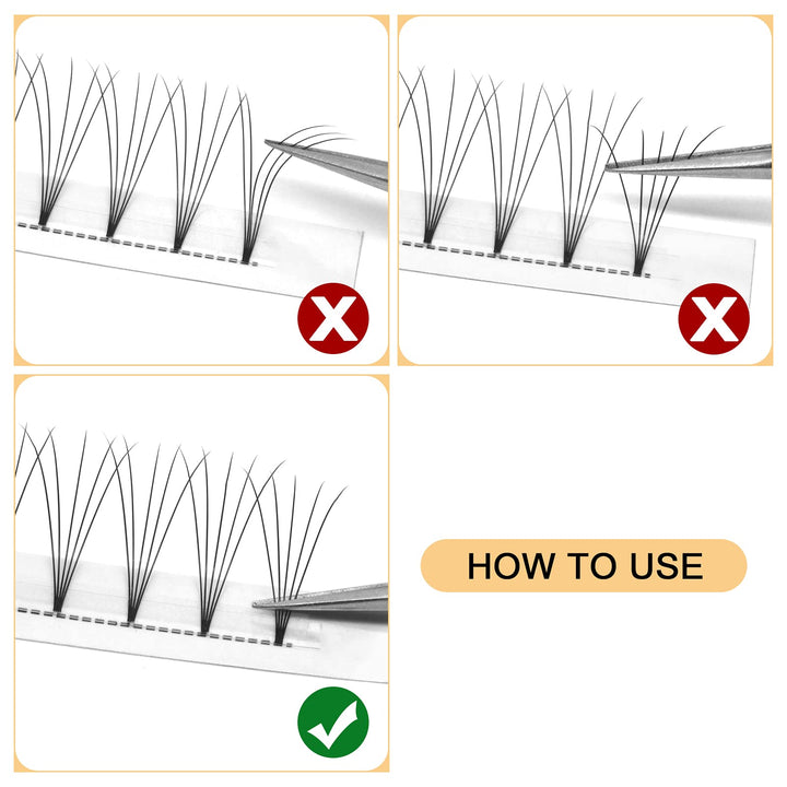 Quewel lash 5D-0.07-C, 11Mm: Russian Volume Premade Fans Eyelashes Extension 5D 6D Thickness 0.07/0.10 Curl C/D Length 8-15Mm By Quewel(5D-0.07-C, 11Mm)