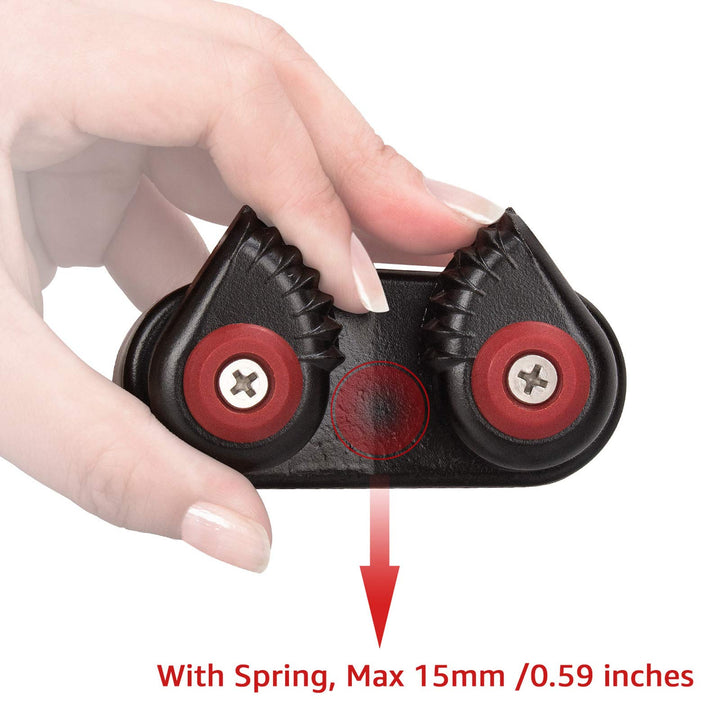 Cam Cleat, Rope Cleat, Ball Bearing Fast Entry Cam Cleat for Line Sizes Upto 5/8-Inch, Aluminum, Sailing Sailboat Kayak Canoe Dinghy Accessories