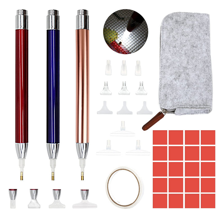 Diamond Painting Pen Kits with Light Diamond Art Pen LED Diamond Painting Pens 5D Light Up Pens for Diamond Painting Arts Nails DIY Crafts, Diamond Art Accessories Tools for Diamond Painting