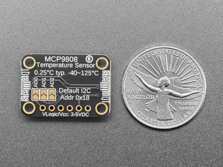 MCP9808 High Accuracy I2C Temperature Sensor Breakout - Stemma QT/Qwiic 5027