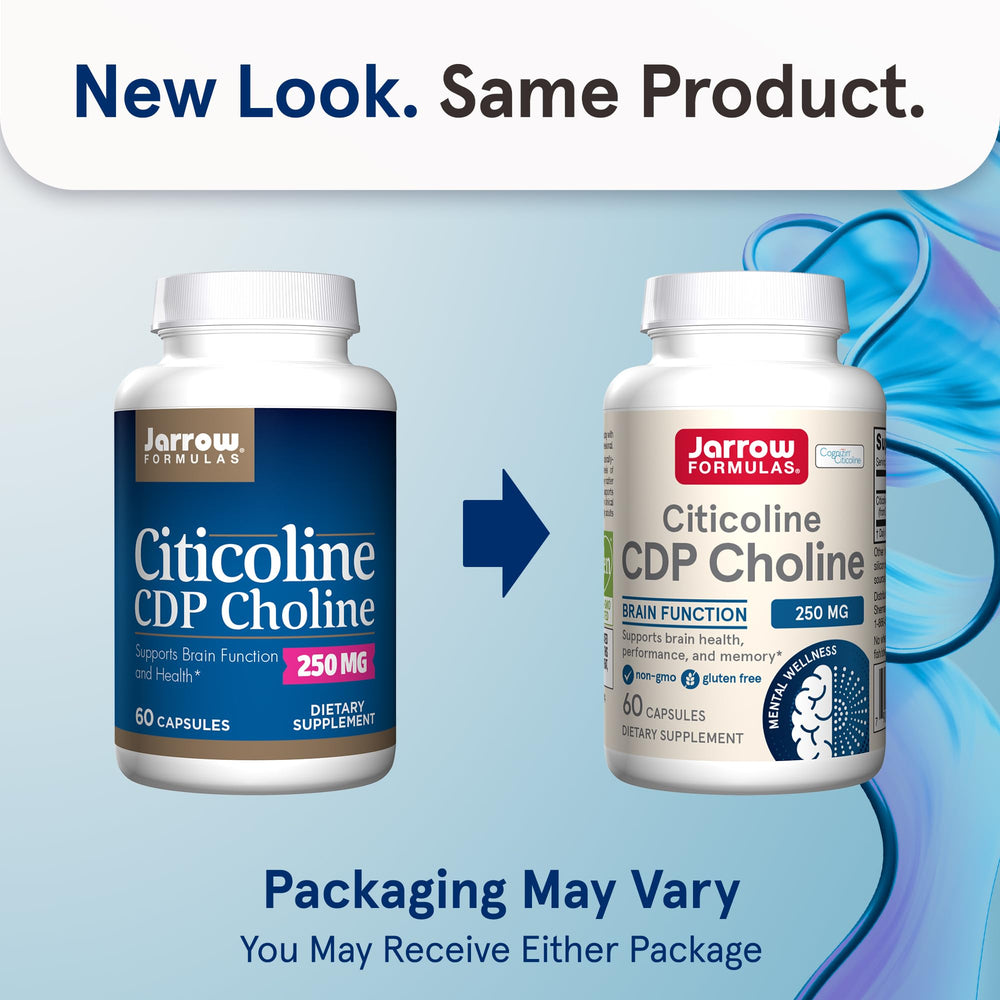 Citicoline CDP Choline 250 MG, CDP Choline Supplement Supports Brain Health, Performance and Memory, 60 Capsules, Up to a 60 Day Supply