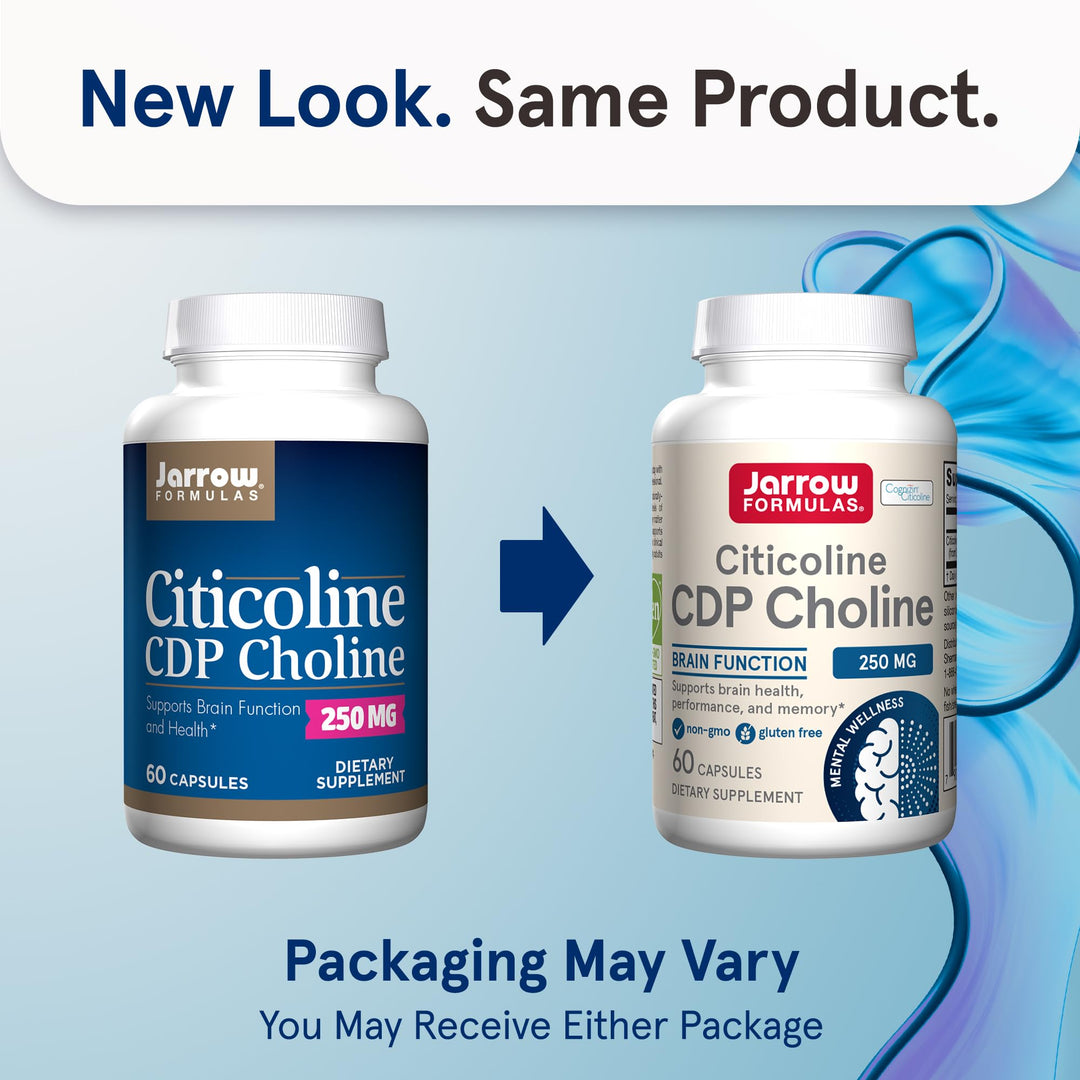 Citicoline CDP Choline 250 MG, CDP Choline Supplement Supports Brain Health, Performance and Memory, 60 Capsules, Up to a 60 Day Supply
