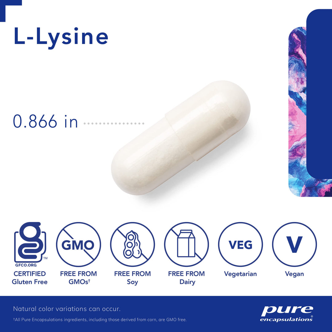 L-Lysine - Essential Amino Acid Supplement for Immune Support & Gum, Lip Health* - with L-Lysine HCl - 270 Capsules