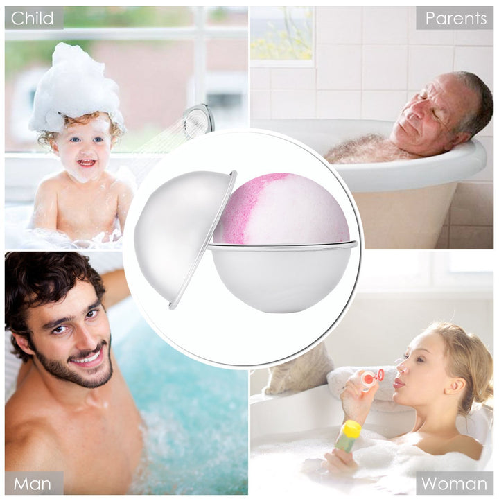 Bath Bomb Molds 1.8 Inches 4 Set, Bath Bomb Mold DIY, Metal Bath Bomb Press, Bath Bomb Making Kit for Gifts & Crafting Your Own Fizzles.