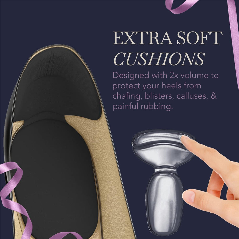 Silicone Heel Protector, Heel Grips/Heel Pads for Shoes, Shoe Inserts for Women Heels/Shoe Inserts for Shoes That are Too Big High Heel Cushion Inserts Women (Natural (8 Pack))