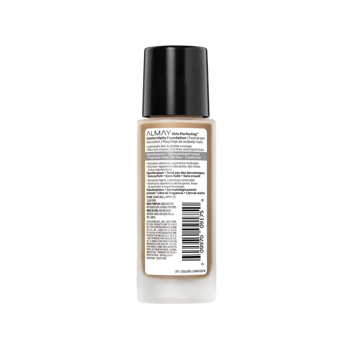 Skin Perfecting Comfort Matte Foundation, Hypoallergenic, Cruelty Free, -Fragrance Free, Dermatologist Tested Liquid Makeup, Neutral Toasty Beige, 1 Fluid Ounce