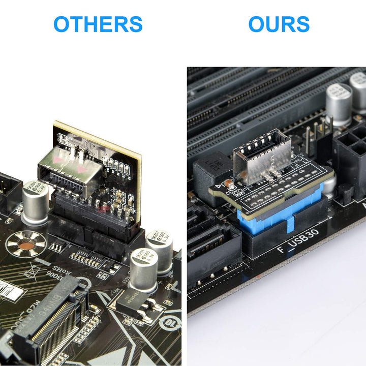 Computer Mainboard USB 3.0 Front 19PIN to 3.1 Type-C Front Panel Header Type-E Adapter 20 to 19 Pin Expansion Card