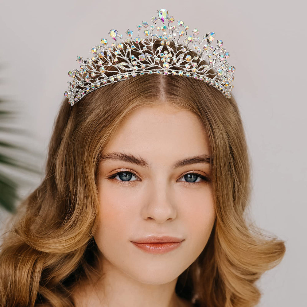 Red Tiaras and Crowns for Women - Crystal Queen Crown - Gothic Crown Headpieces for Quinceanera Pageant Birthday Prom, Red