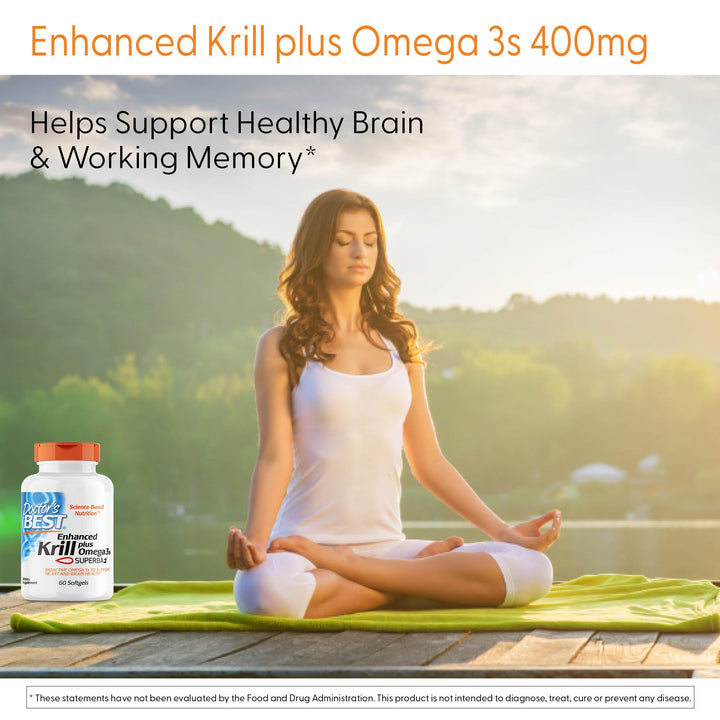 Doctor's Best Enhanced Superba Krill Plus with Omega 3s, 60 Count