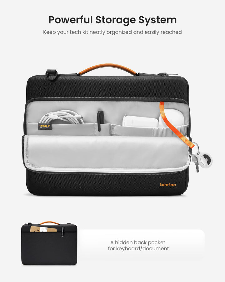 360 Protective Laptop Shoulder Bag for 13-inch MacBook Pro M2/A2686 M1/A2338 2022-2016, MacBook Air M3/A3113 M2/A2681 M1/A2337 2024-2018, Water-Resistant Laptop Accessory Carrying Case Sleeve