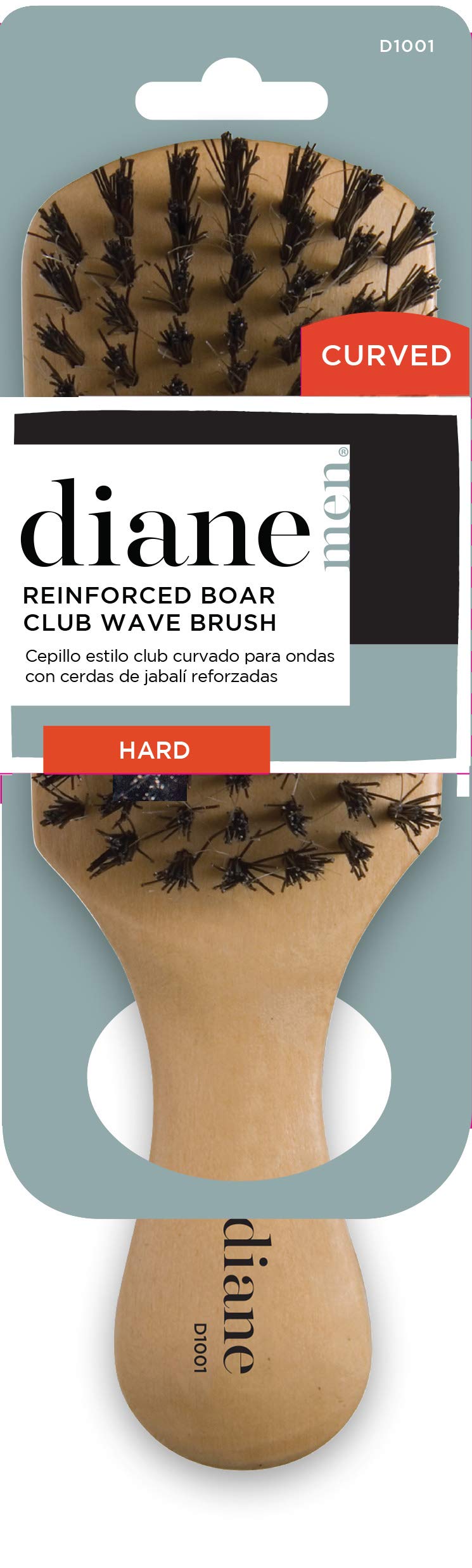 Curved Reinforced Boar Club Extra Firm Bristles D1001