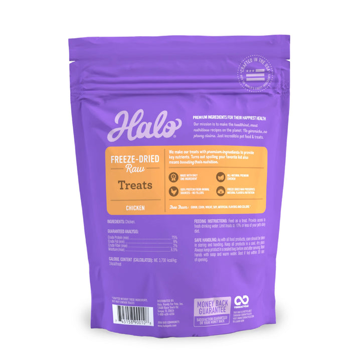 Freeze Dried Raw Cat Treats, 100% Chicken Breast Recipe, Cat Treats Pouch, All-Natural High Protien Treat, 2.2 Oz Pouch