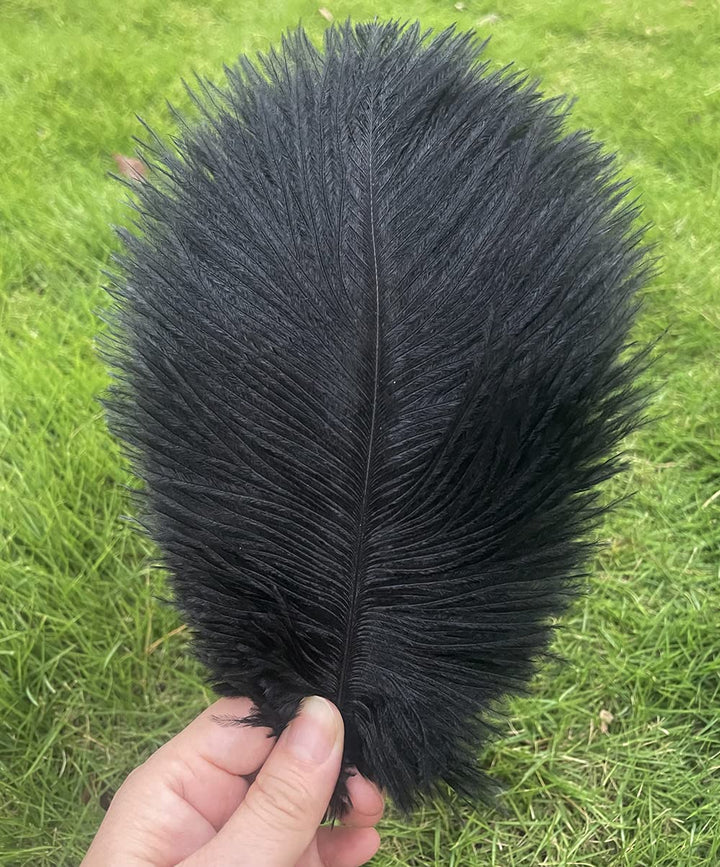 Ostrich Feathers 8-10 inch / 20-25 cm Pack of 10 (Wine red)