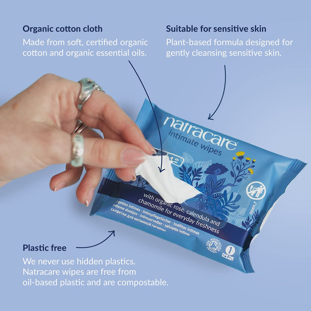 Organic Cotton Intimate Wipes 4 Packs Of 12