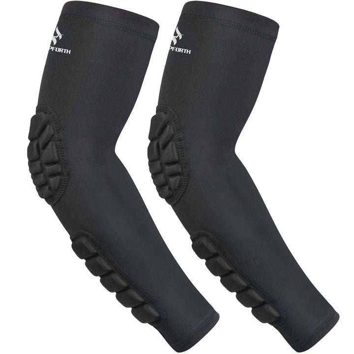 2PCS Padded Elbow Forearm Sleeves Compression Arm Protective Support