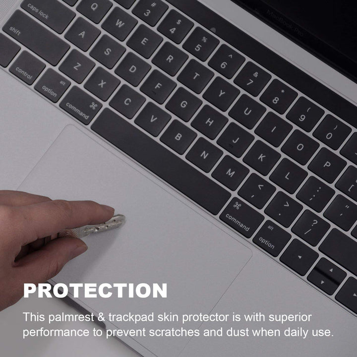 FORITO Palm Rest Cover Skin with Trackpad Protector Compatible with MacBook Pro 13 Inch Model A2159 A1706 A1708 A1989, 2019 2018 2017 or 2016 Released(Space Gray)