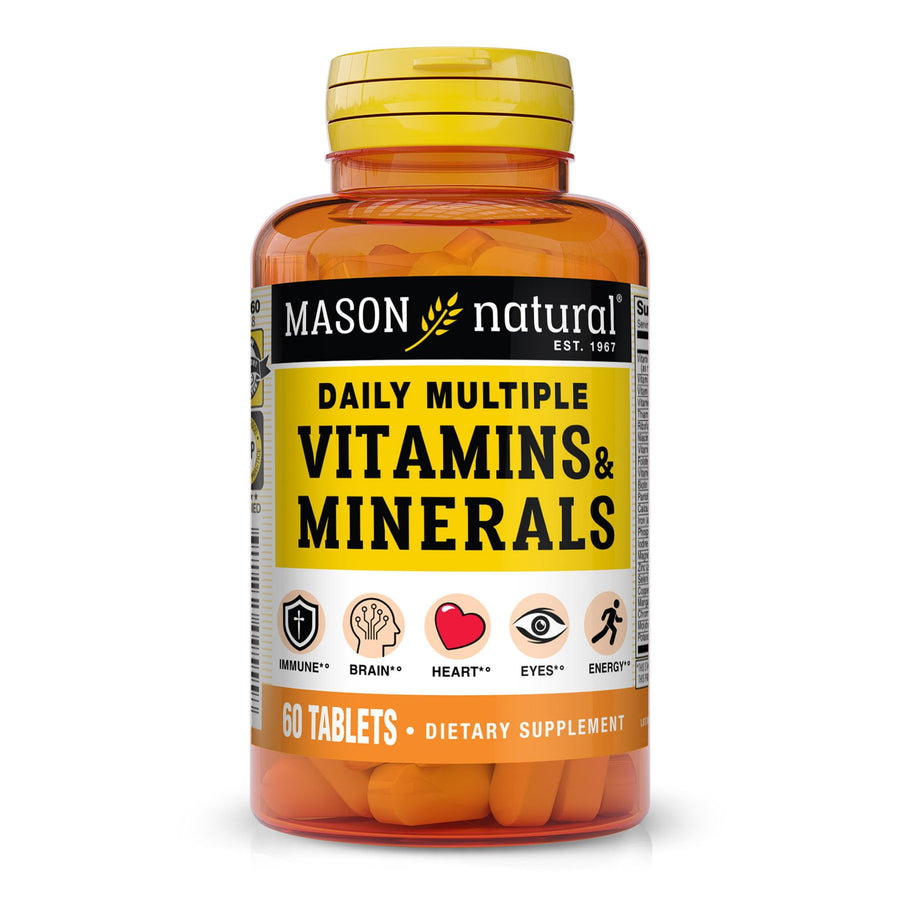 Daily Multiple Vitamins with Minerals, 24 Essential Nutrients for Overall Health, 60 Tablets