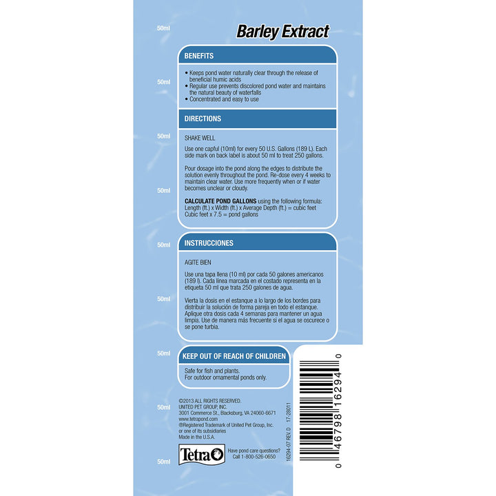 Pond Barley and Peat Extract For Naturally Clear Water 16.9 Ounce
