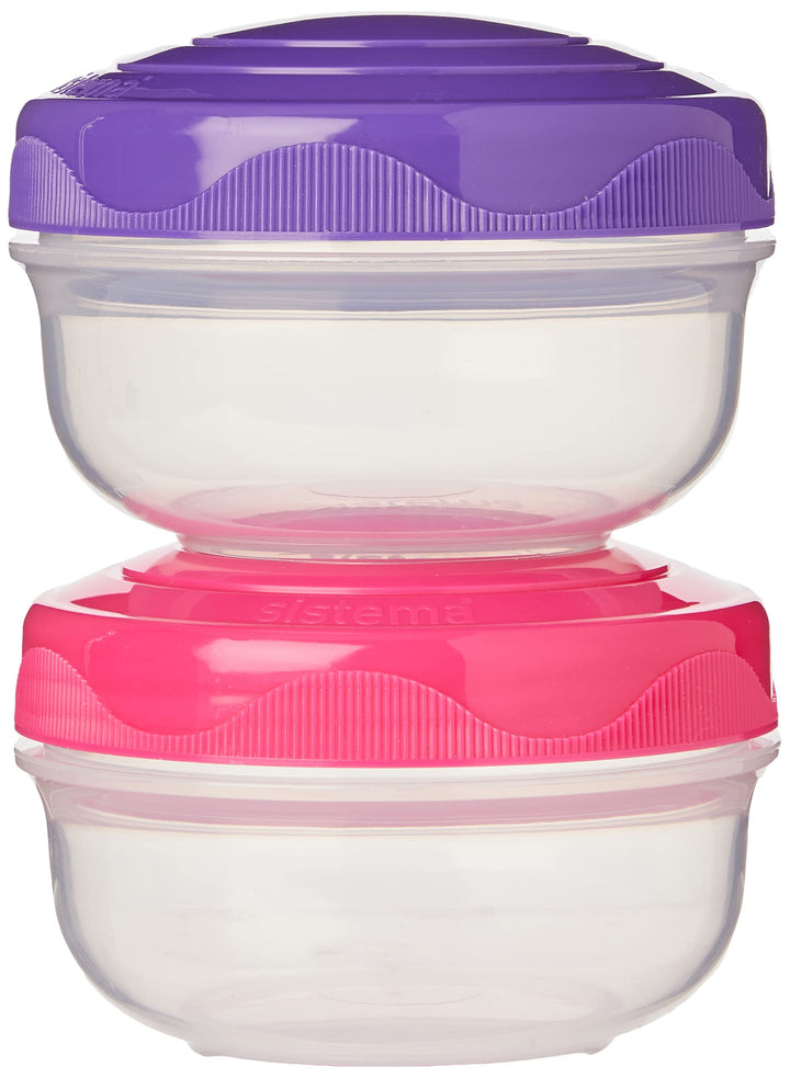 to GO PortionPod Food Storage Containers, Small Snack Pots, BPA - Free, Assorted Colours, 2 x 210 ml