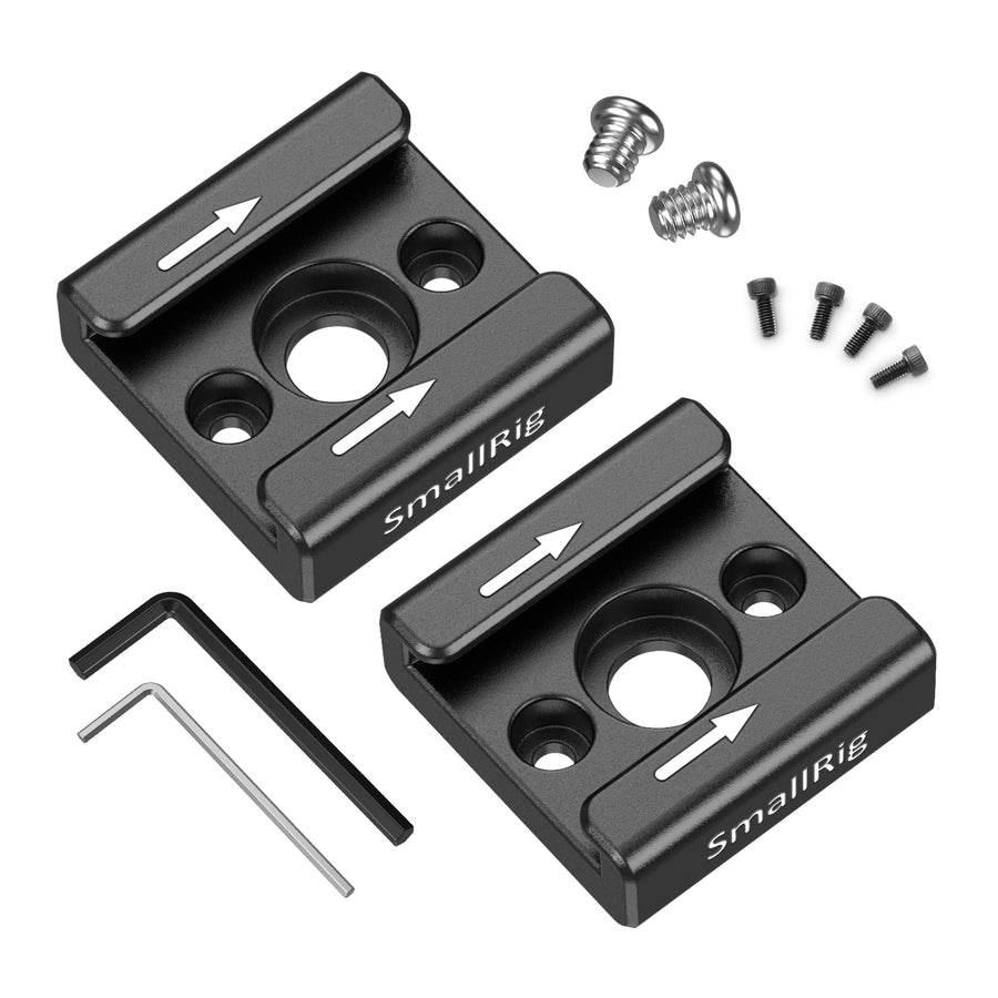 SMALLRIG Cold Shoe Mount Adapter Bracket Hot Shoe with 1/4 Thread for Camera Cage Flash LED Moniter, Pack of 2-2060