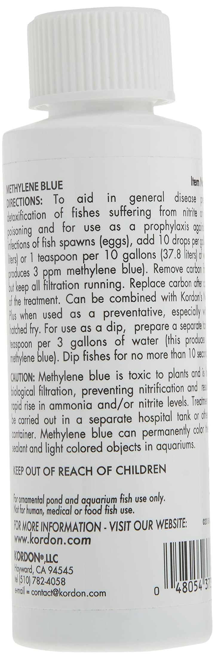 Methylene Blue Disease Preventative – Safe for Freshwater & Saltwater Aquariums, Prevents Fungal Infections & Treats Parasites, Reduces Fish Stress, 4-Ounces